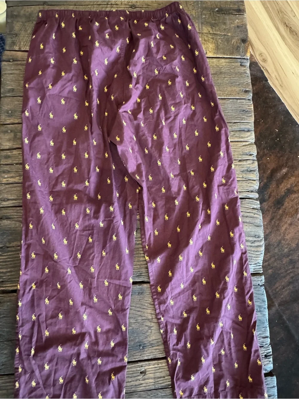 Polo Ralph Lauren Men's Burgundy Cotton Lounge Pajama Pants Large 36-38